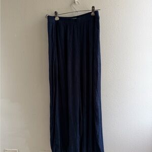 Zara Navy Blue Wide-Leg Pants
